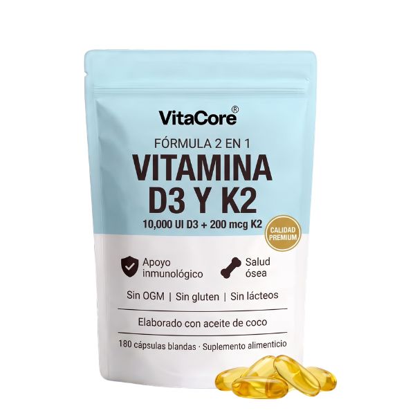 Vitamina D3 K2 con aceite MCT